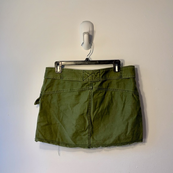 Free People Army Green Utility Style Skirt (8) - Picture 3 of 4